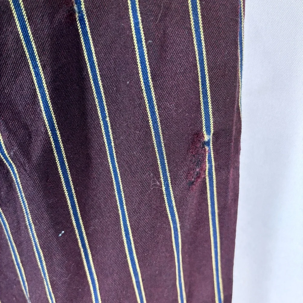 BR Athletics Marzotto Havana Fabric Wool Blend Pinstripe Trousers Mens Size 28